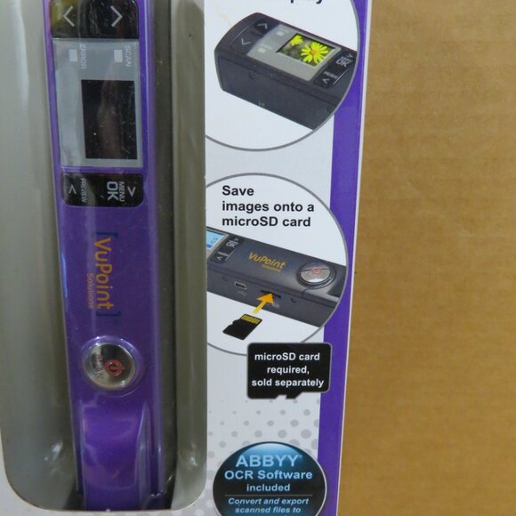 Magic Wand Portable Scanner Scan Connect View ST440PU Purple NEW IOB - Picture 2 of 8